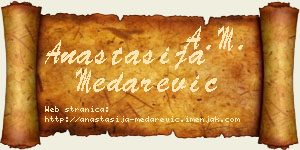 Anastasija Medarević vizit kartica